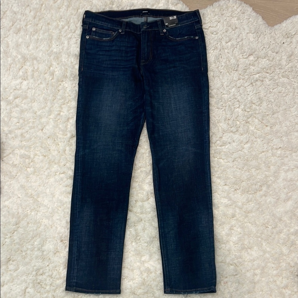 Express Slim Ultra Hyper Stretch Dark Blue Denim Jeans
